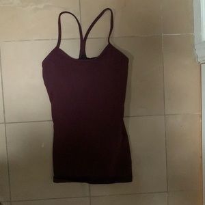 maroon red lululemon tank top